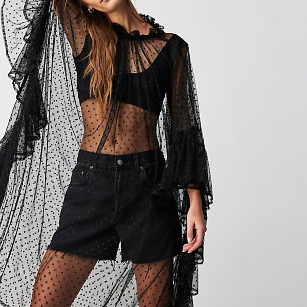 Free people Swiss dot ruffle kaftans